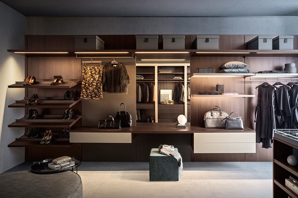 RM Living Contemporary Interior Design Custom Closet By Pianca